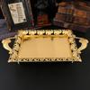 European hollow rectangle light luxury fashion fruit plate high-end fruit plate KTV bar snack plate metal handicrafts