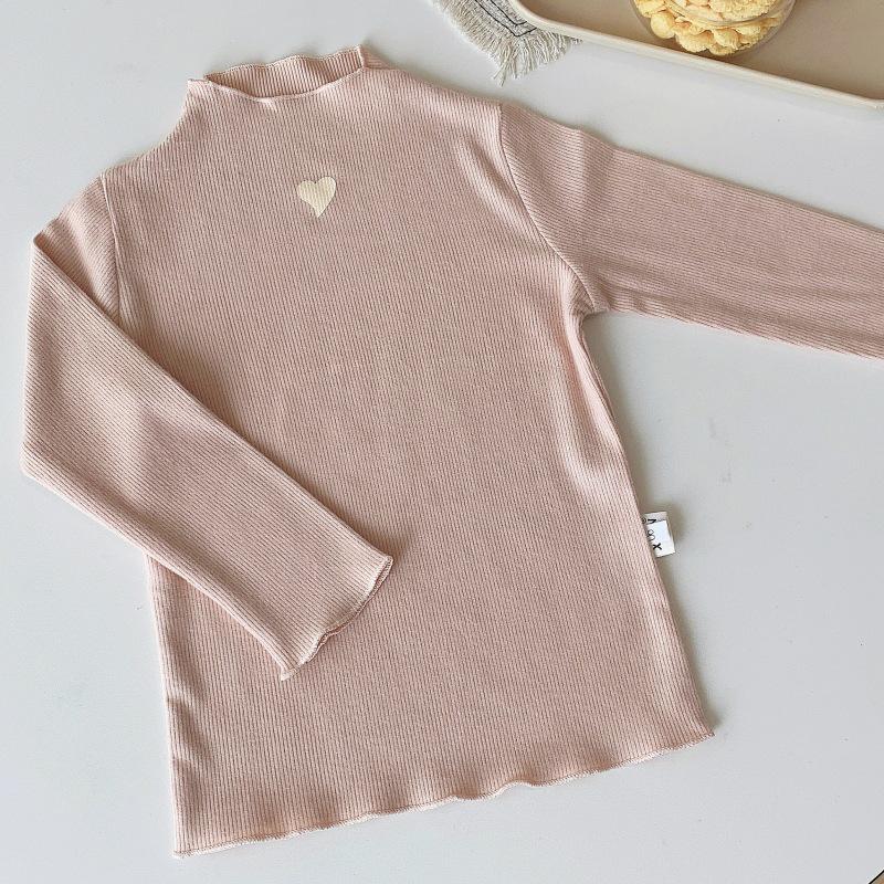 Girls' Velvet Long-Sleeve Mock Neck Base Layer Top