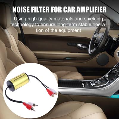 Filtrační člen pro autorádio Odstraňuje pískání motoru a statický šum Eliminátor hučení autorádia Zlepšovač kvality zvuku pro automobilové stereo systémy