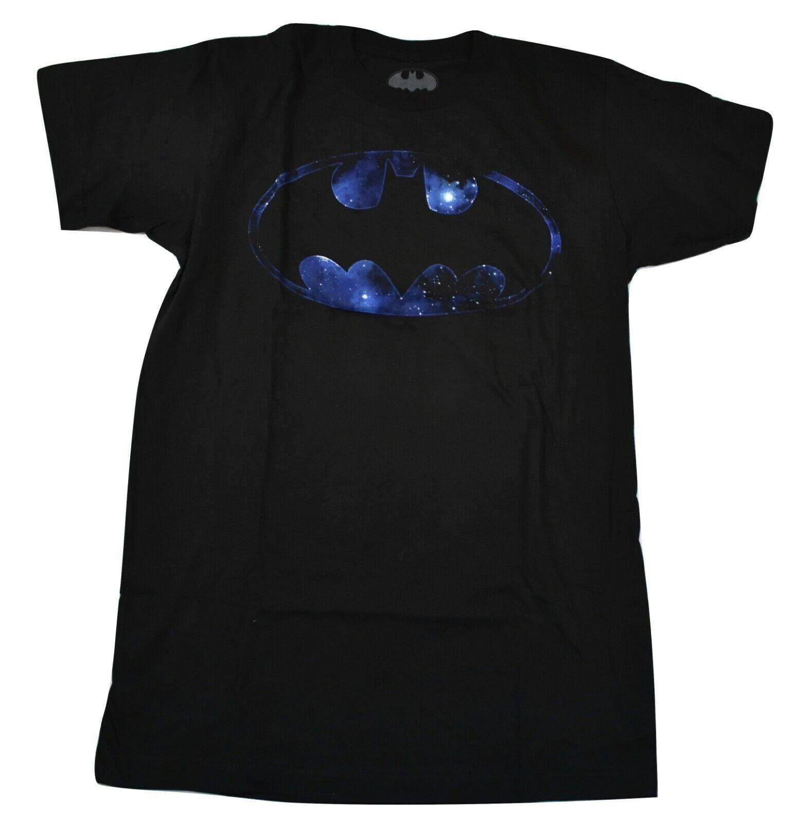 

Batman Mens Galaxy Space Fill Logo Black Shirt New XS, S, M, L XL