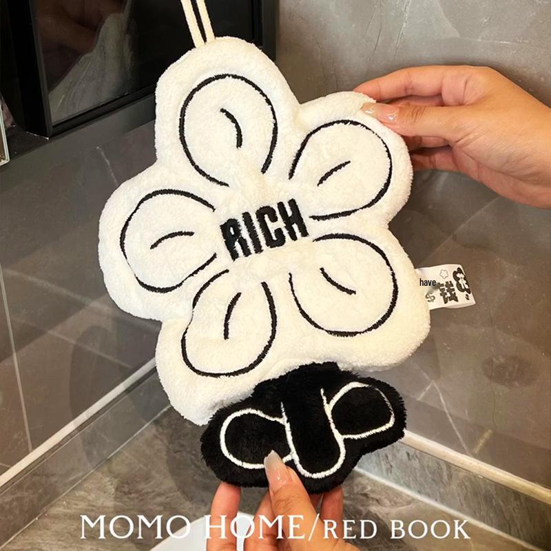 

Милое подвесное быстросохнущее полотенце для рук Youqianhua для кухни и ванной комнаты - Утолщенный коралловый флис