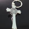 Evil Protection Metal Cross Keychain Jesus Key-Ring Faith Key Holder Car Jewelry