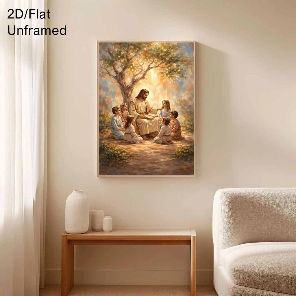 Canvas Poster Teaching Children Art Canvas Print, Suitable for Living Room Decor Wall Art, Bedroom Decor Wall Art