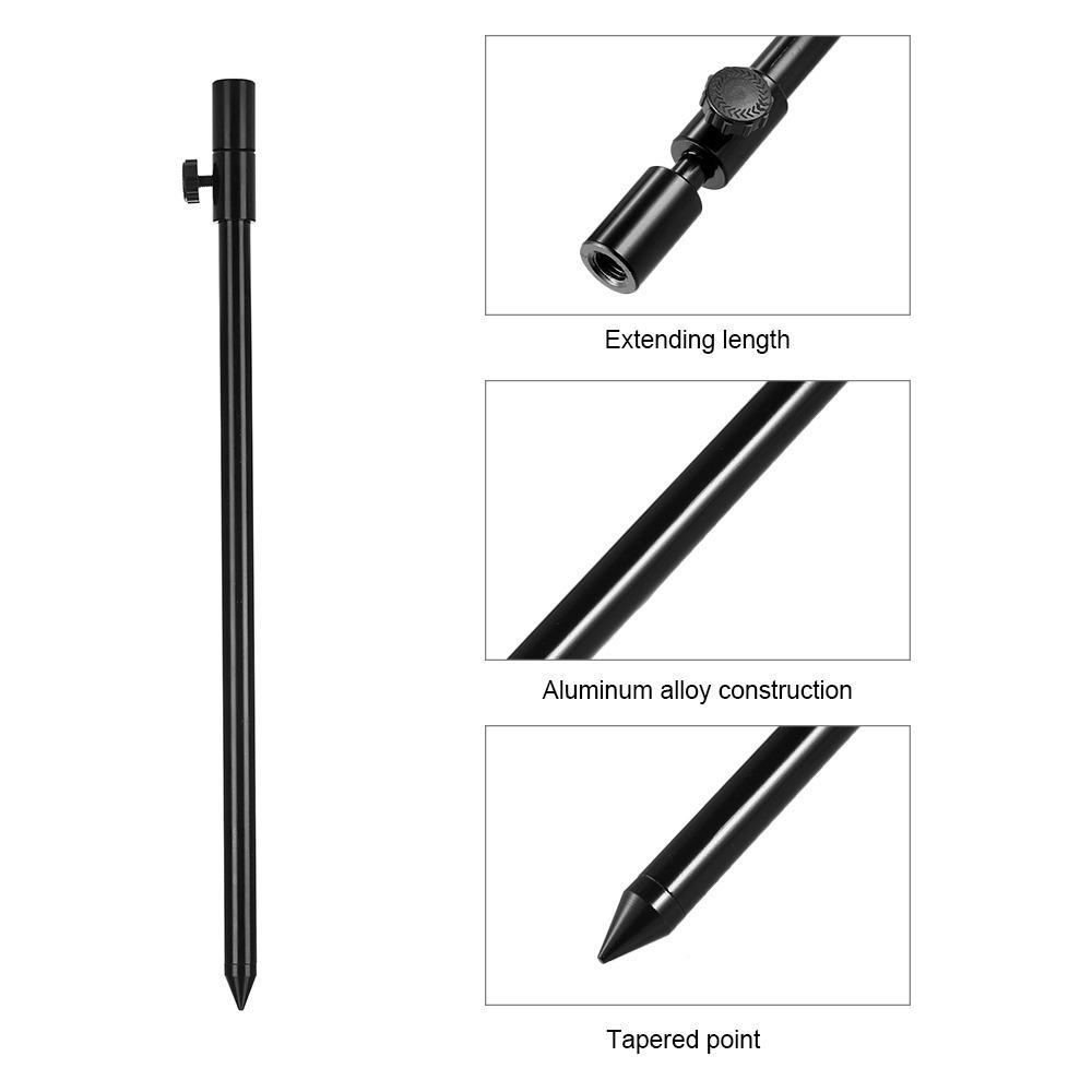 2PCS Aluminum Alloy Fishing Bank Stick 30-50cm Fishing Rod Pod Rest For Carp Fishing