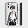 Custodia per Telefono Levi Ackerman Attack On Titan Per IPhone 17 Air 16 15 14 13 Pro Max 11 12 Copertura Nera in Silicone