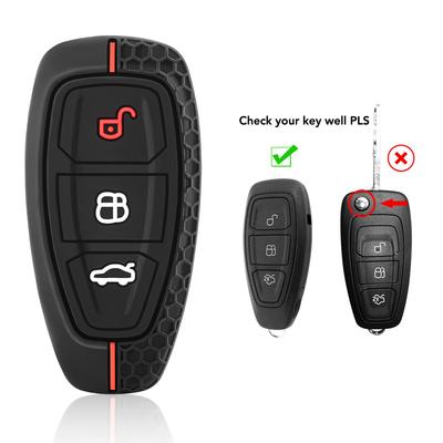 Custodia portachiavi in silicone per Ford Kuga Focus Mk3 Mk4 Mondeo Fiesta Titanium Ecosport Transit MK8 Cover Accessori Fob remoto