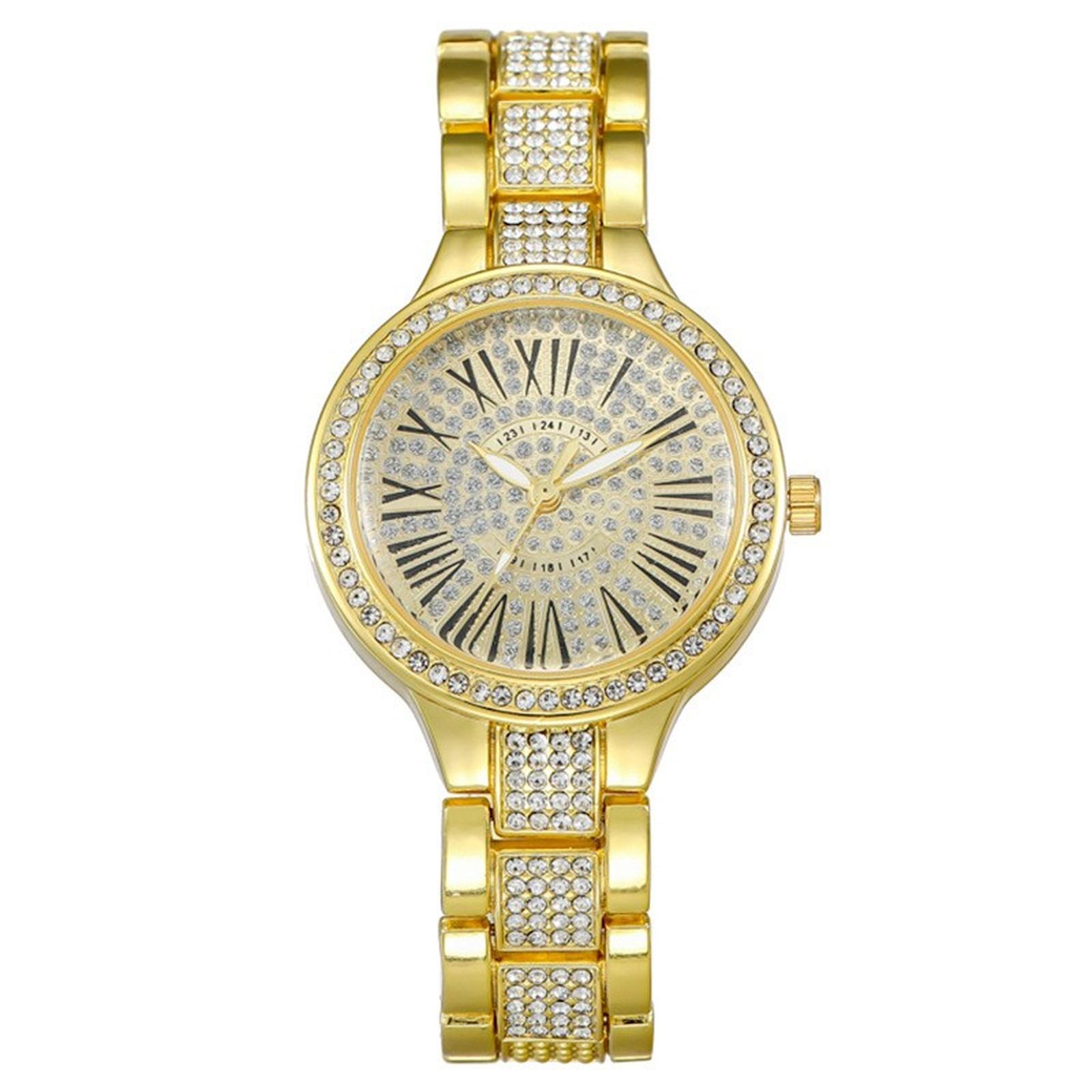 

Женские модные кожаные часы One Size золотой