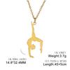 Artistic Gymnastics Necklace Women's Gymnastics Pendant Sports Team Jewelry Gift Adjustable Choker Accessory