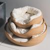 OUZEY Cama para Mascotas Tejida a Mano de Ratán Cómoda para Dormir Transpirable Cestas para Gatos de Gran Capacidad Cojín Nesk para Gatitos Cachorros