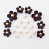 1 Set Pearl Flower Shoe Charms 3D Detachable Buckle Set Pearl Chain Shoe Decorations DIY Detachable Buckle Shoes Accessories
