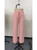 2026 Women's Casual Striped Cotton Pants with Elastic Waist and Drawstring