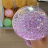 Glitter Dumpling Fidget Toy Squishy Stress Relief Balls with Steamer Reusable Rebound Squeeze Reliever Toys Dough Ball Gifts