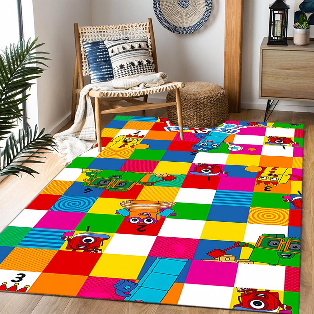 Tappeto Avventura con Blocchi Numerici Tappeto da Pavimento Tappeto per Ufficio Perfetto per Corridoio Aree Gioco Stanza del Dormitorio Decorare la stanza Tappeto Antiscivolo Decorare Uffici