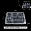 JYS 5-Compartment Disposable Meal Boxes