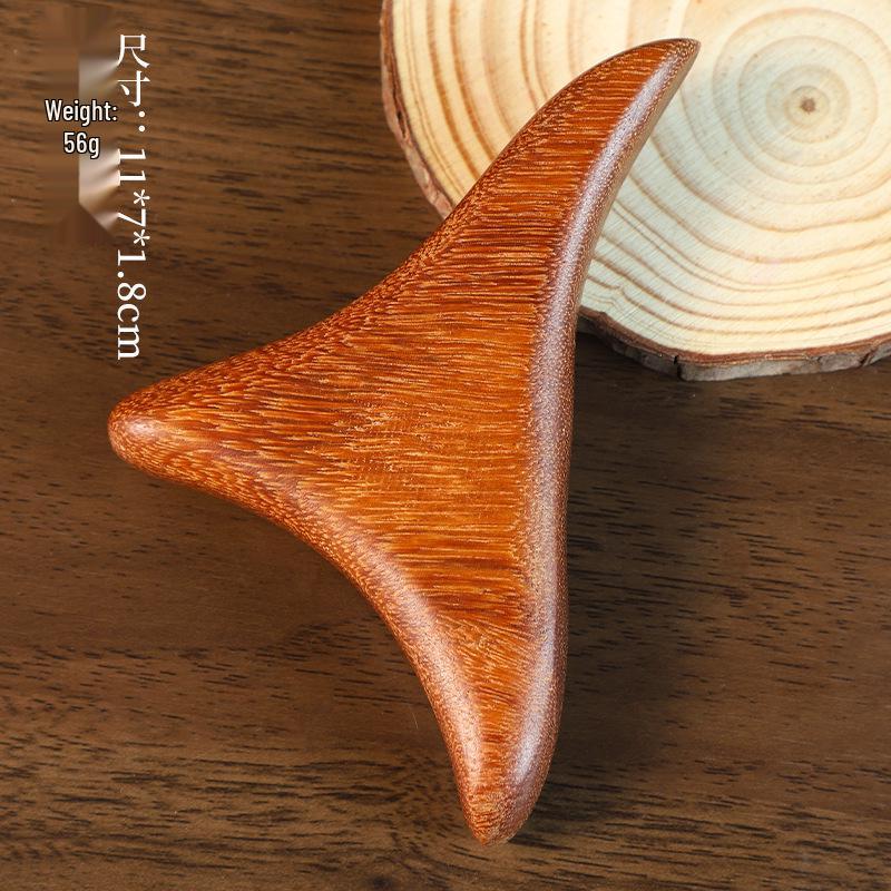 Solid Wood Abdominal Massage Brush for Belly and Meridian Relief