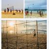 Volleyball Net PE Net Cable Volleyball Net with 4 Sides Polyester Edging for Outdoor Beach
