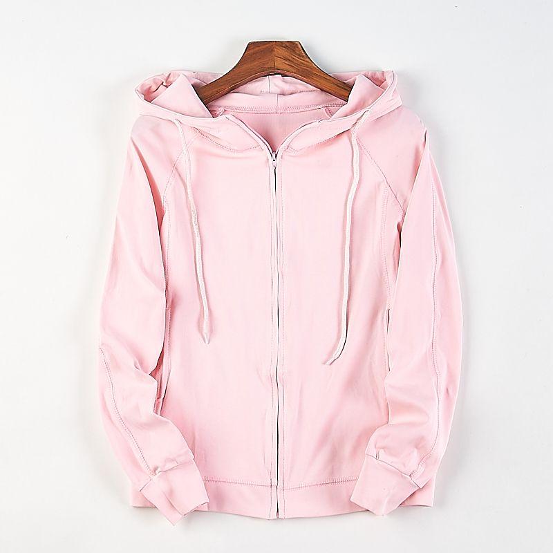 

Корейские девушки Кардиган на молнии Однотонное короткое пальто 41 H81887 Весна и Осень Капюшон Приталенный Спортивный и Повседневный Худи 2 Pink XL