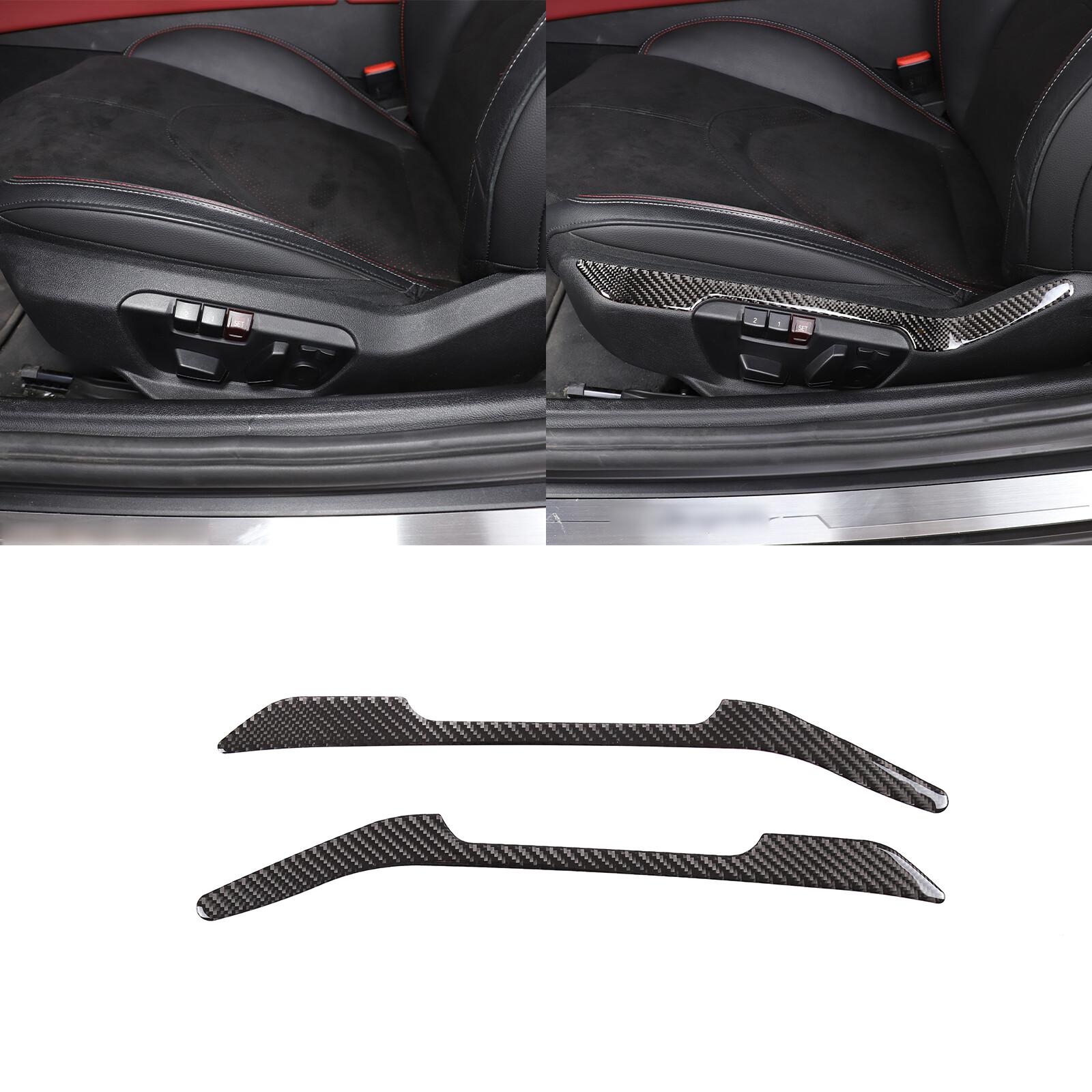 Carbon Fiber Electric Seat Adjustment Panel Trim Cover For Toyota Supra 19-24