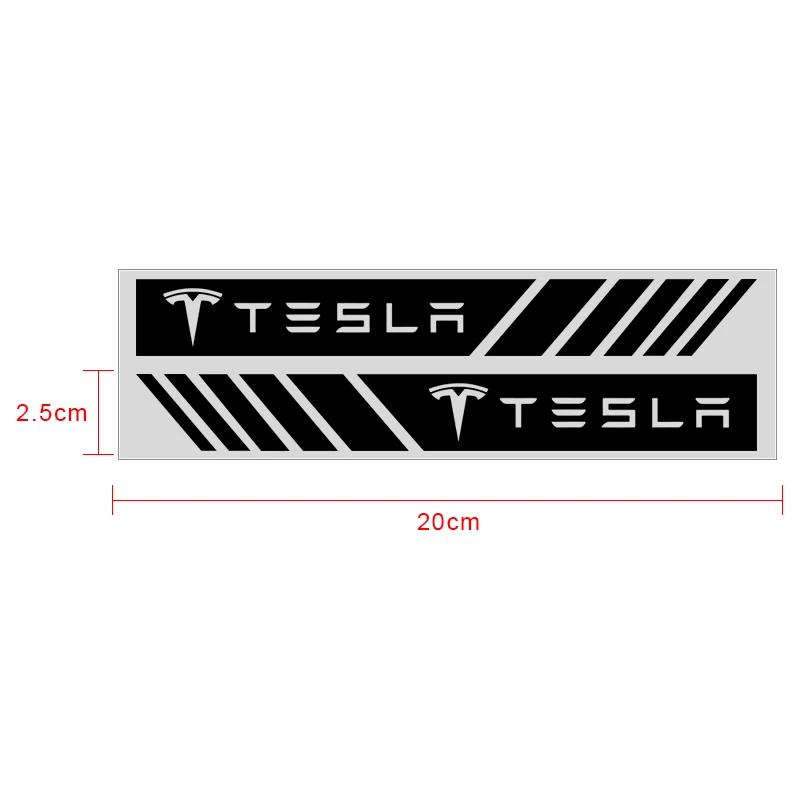 ELSUM1 2pcs Car Stripe Racing Strips Rear View Mirror 3D Stickers for Tesla Model 3 2021 S X Y Coil Mod WYE K80 Style Roadster Hub Caps