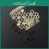 Bee Opening Bracelet With Honeycomb Design And Electroplated Alloy For Women Fashion Jewelry
