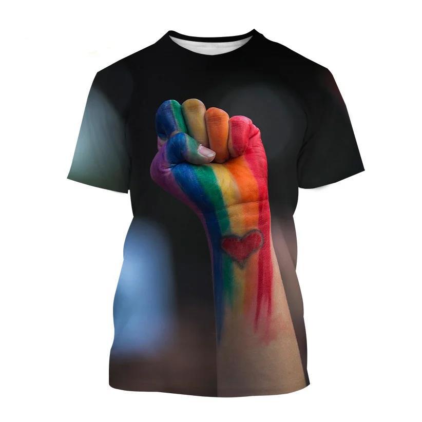 New Summer Love Is Love Pattern 3D Print T-Shirts Men Women Cute Short Sleeve T Shirt Oversized Harajuku Tees Tops Kids Clothing