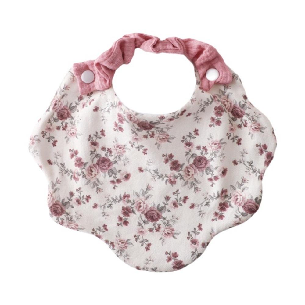 360-Degree Coverage Drool Bib Cotton Gauze Burp Cloth Soft Baby Feeding Bib For Newborn Infants