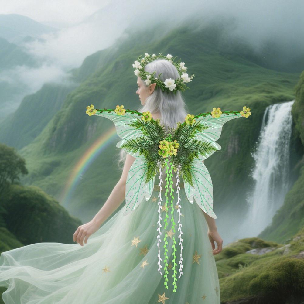 Elf Butterfly Wings Thin Cicada Wing Fairy Wing Set Holiday Party Performance Props Starry Vine