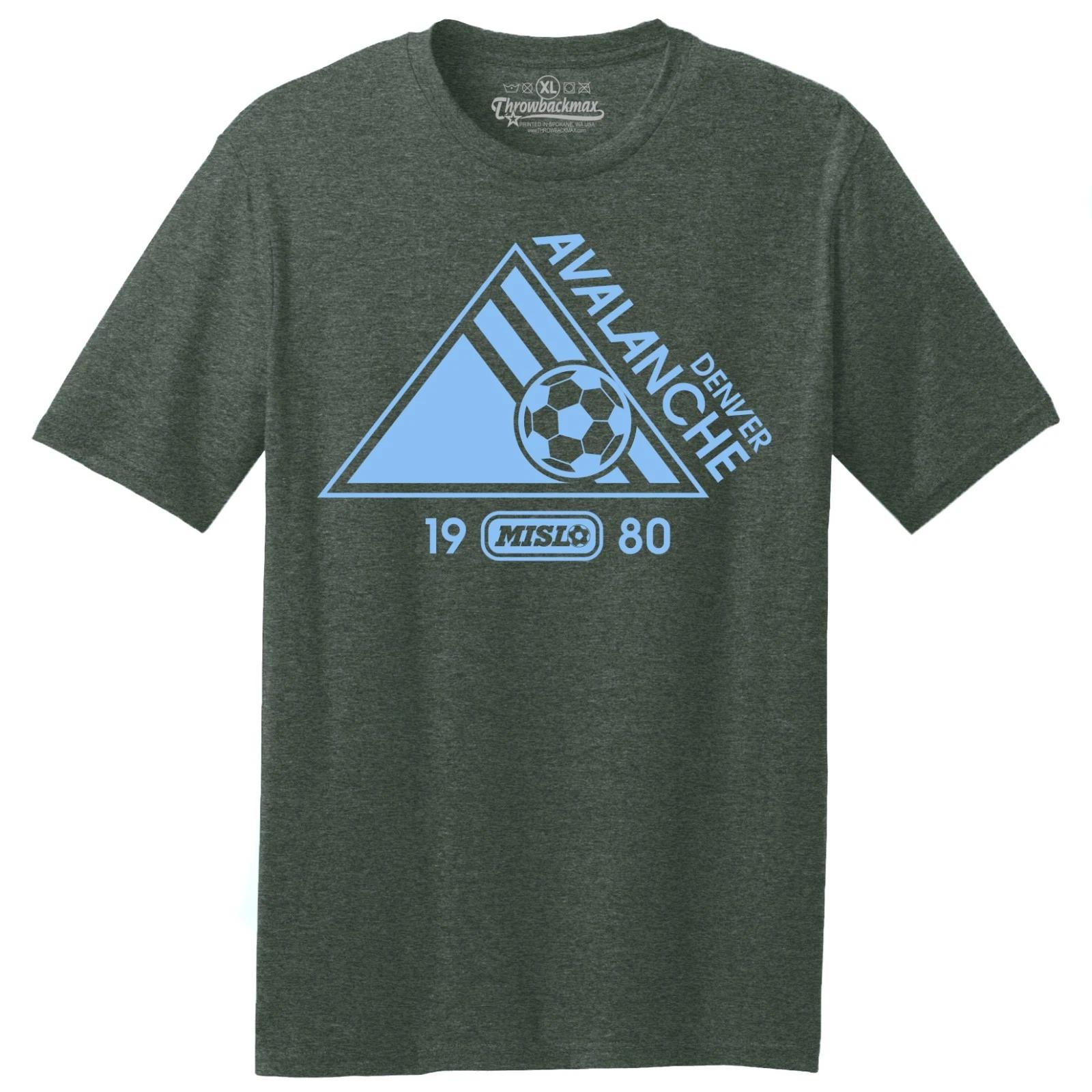 Denver Avalanche 1980 Logo MISL Soccer TRI-BLEND Classic Cut Tee Shirt 3XL