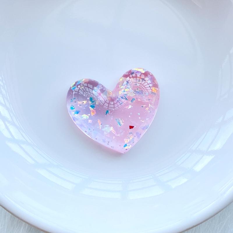 10Pcs New Cute Resin Mini Shining Heart Flat back Cabochons Scrapbooking DIY Jewelry Craft Decoration Accessories Q42