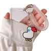 ID Card Holder Small Cat Hanging Decor Transparent Card Protection Badge Holder with Spiral Rope