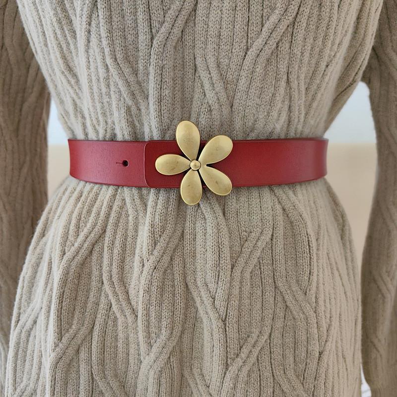 Genuine Leather Womens Belt With Automatic Buckle For Fashion Casual Wear