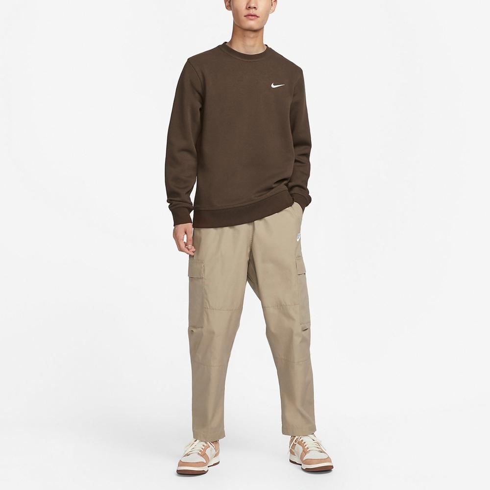 Nike Ανδρικό Φούτερ Πουλόβερ Casual Μονόχρωμο με Στρογγυλή Λαιμόκοψη Κάκαο 623459-259