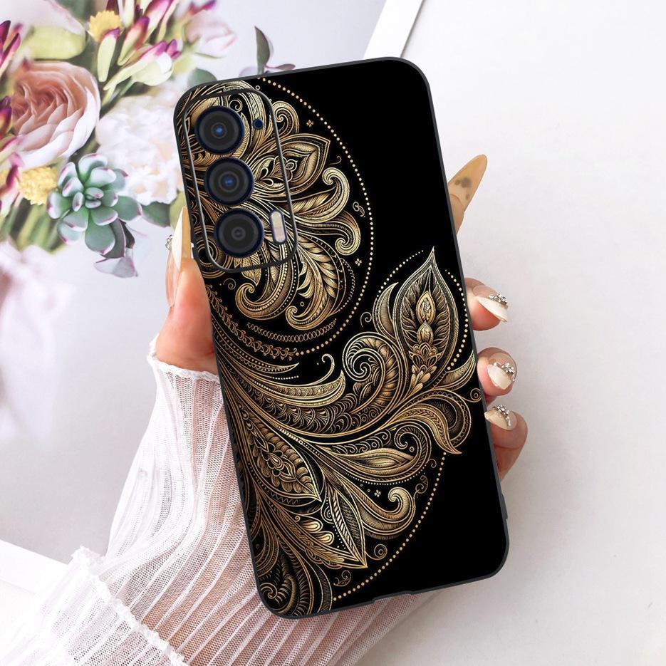 For Motorola Edge 2021 Case XT2141-1 Luxury Butterfly Tree Painted Cover Soft Silicone Case For Motorola Edge 2021 Edge2021 Bags