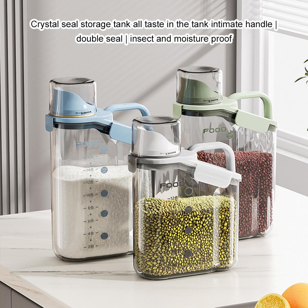 2pack/lot BPA-free Storage With Storage 2pieces Transparent Cereal Containers Lids 2pcs/set 4-piece Cereal Containers