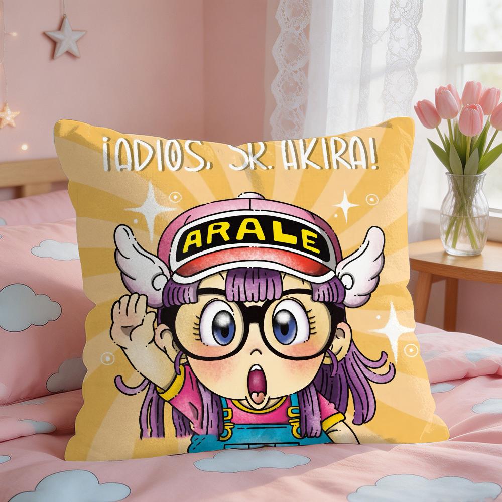 Dr SLUMP AARALE CHAN Cushion Cover Square Short Plush Pillow Case Living Room Sofa Home Decor Funda X