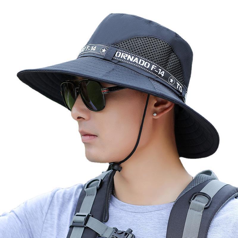 Men's Wide Brim Summer Fishing and Mountaineering Hat - Lightweight Sun Protection Fisherman Hat.