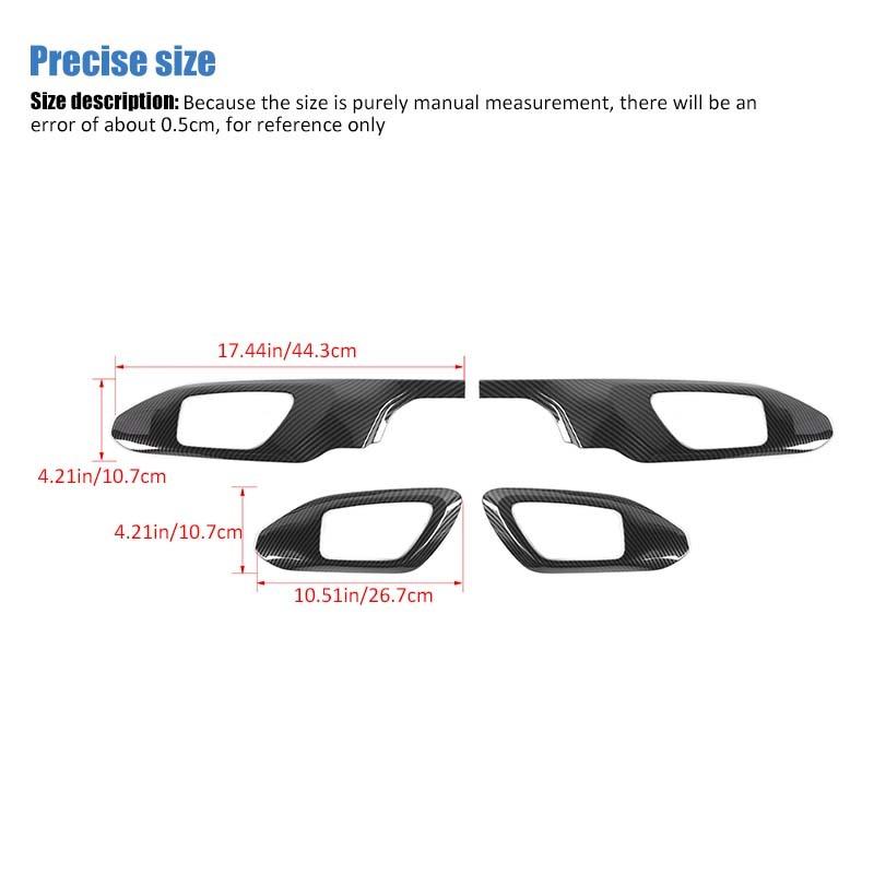 ABS Interior Door Handle Decoration Cover Sticker Fit For Jeep Compass 2021 Up Interior Accessories