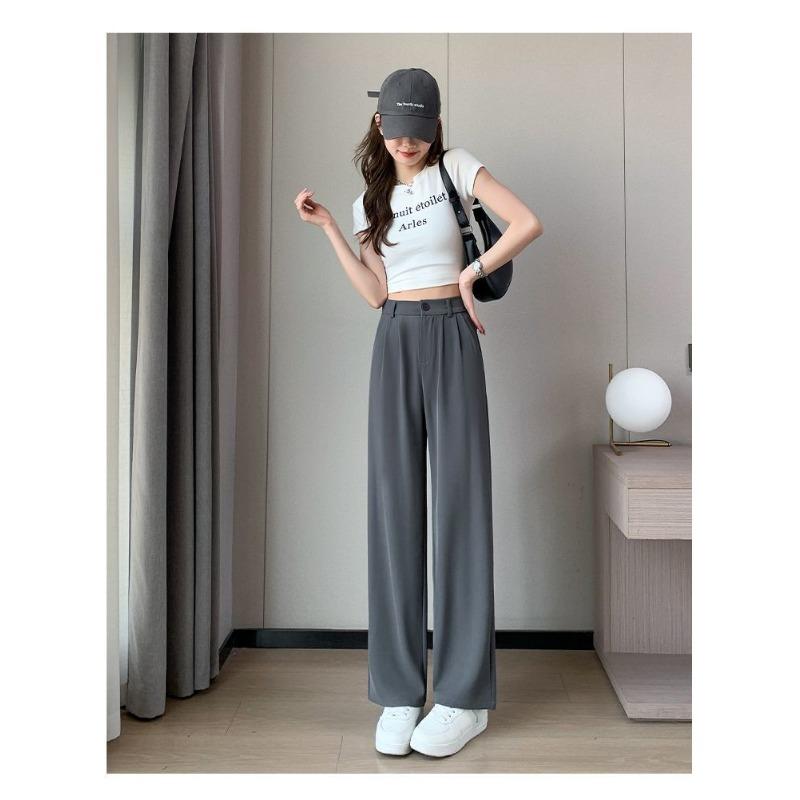 Suit Pants for Women Draped Wide-leg Pants for Spring and Summer New Japanese and Korean High-waisted Casual Women's Pants