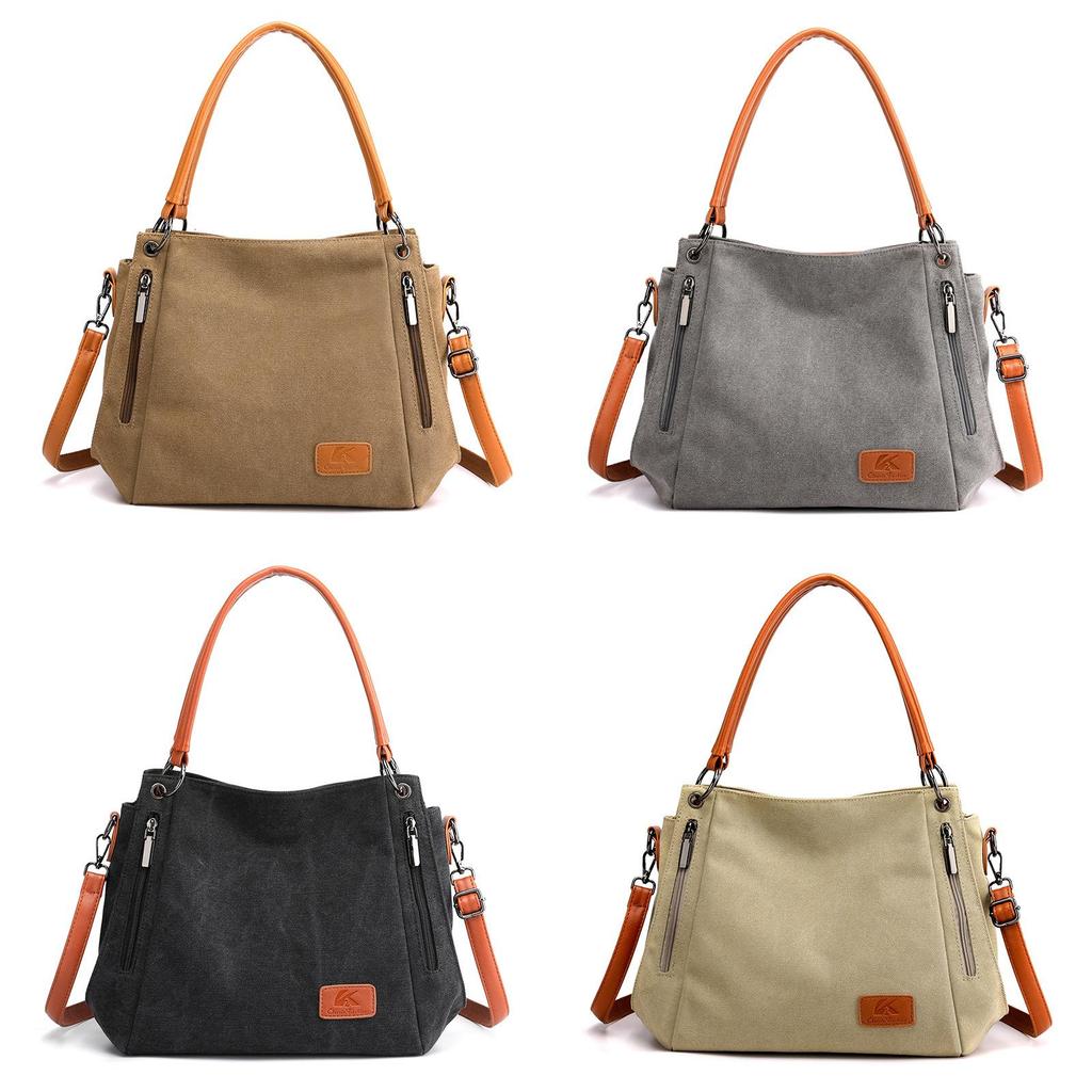 Canvas Tote Bag For Women With Large Capacity And Zip Closure For Daily Use