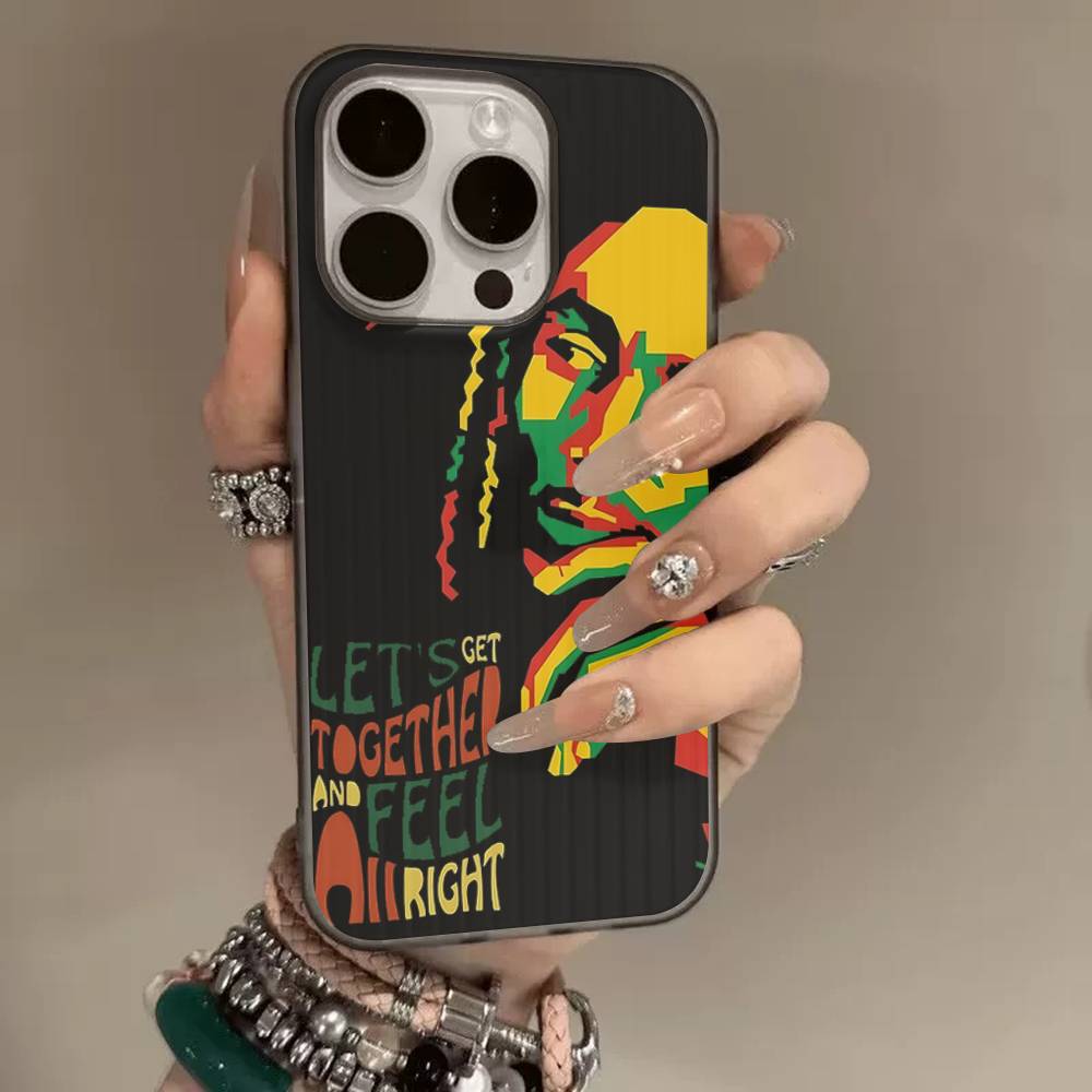 

Bob Marley Rasta Lion Phone Case For IPhone 17 16 15 14 13 12 11 Pro Max Plus Corrugated Bumper Back Cover Shell iPhone 17pro max