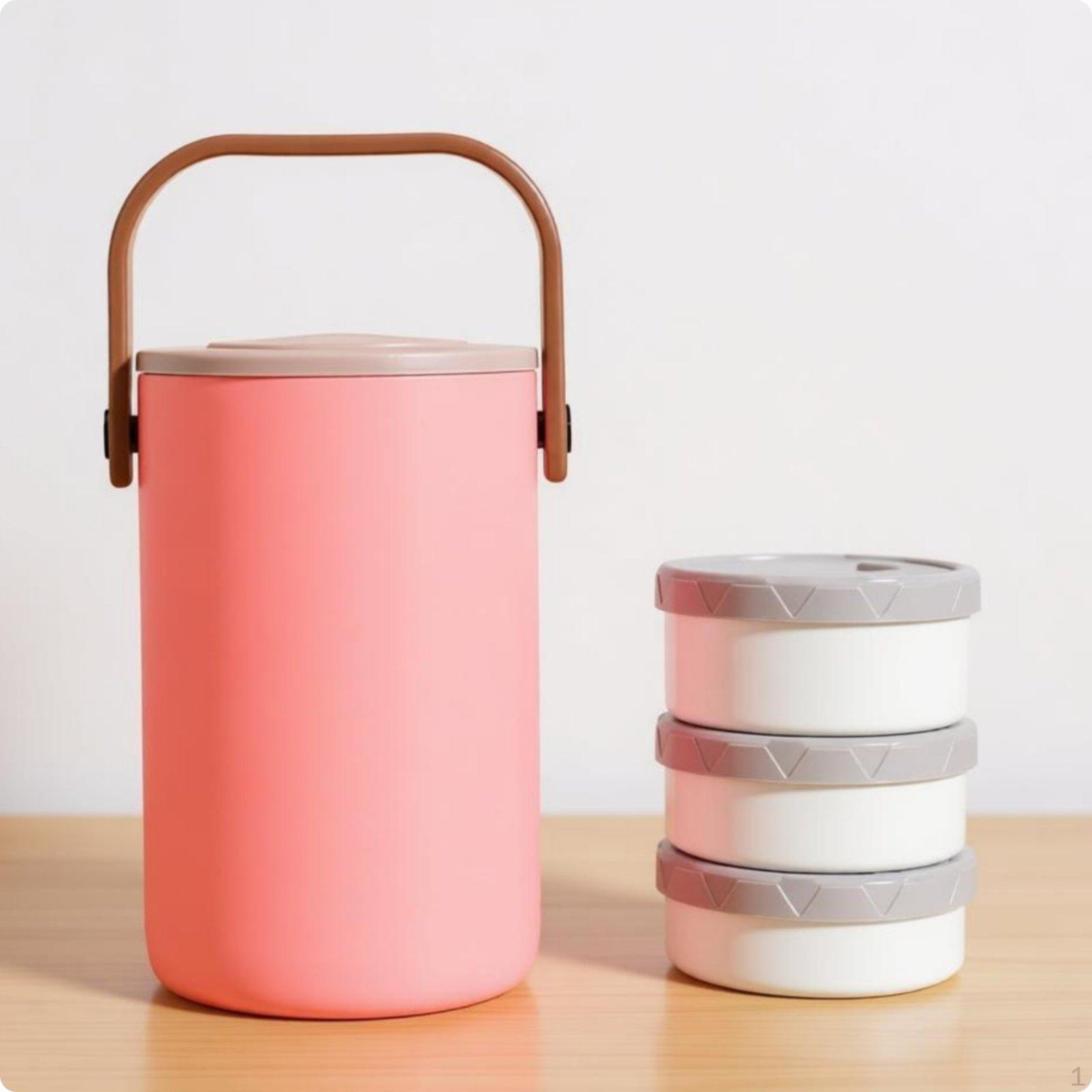MultiLayer Insulated Food Container Long Insulation Stainless Steel Lunch Box Large Capacity