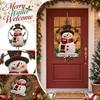 Christmas Snowman Wall Hanging Decor - Rustic Holiday Ornament for Home