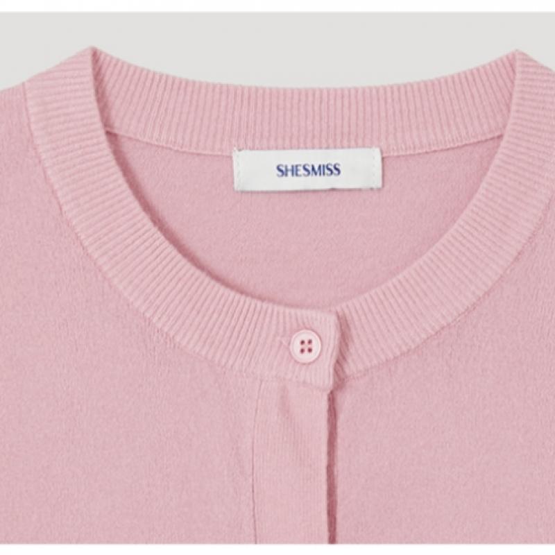 Ea S miSS Cardigan cu buzunare aplicate Melange SSkcdp12010 Pi