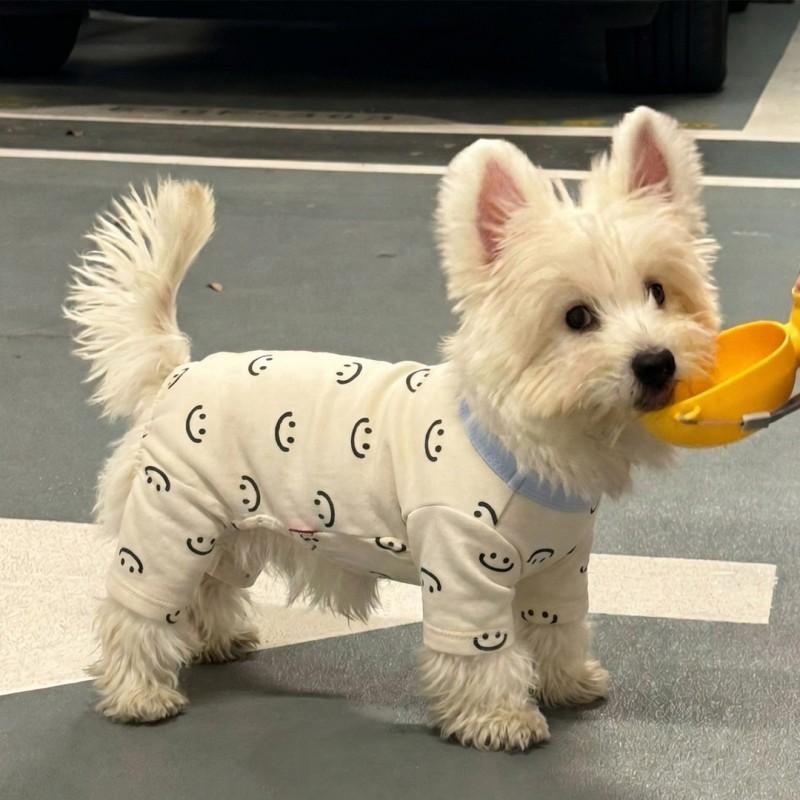 Pet Dog Outfit Four-Legged Belly Cover Shirt Small Breeds Like Teddy Bichon Frise Lightweight Casual Vest