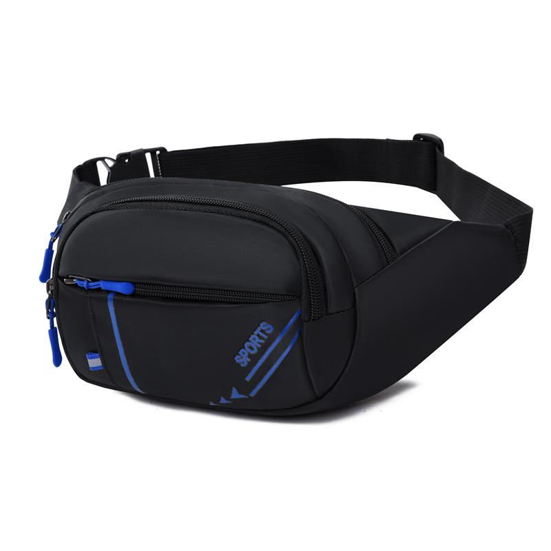 Anti-Theft Men's Waist Bag - Slim Fit Fanny Pack, Waterproof Sports Phone Pouch, Multi-Layer Secure Bum Bag for Running & Travel