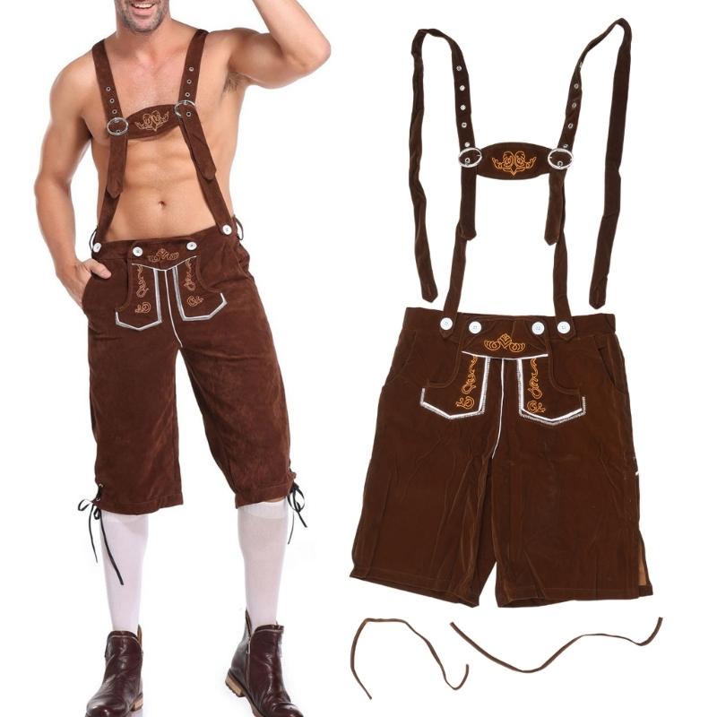 Oktoberfest Themed Suspenders Shorts For Men Women Festival Clothing Polyester Party Outfit Easy Maintenance