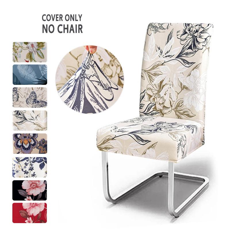 1/2/4/6Pcs Printed Dining Room Chair Coves Stretch Chair Slipcover Anti-slip Home Chair Seat Protector for Wedding Banquet Party