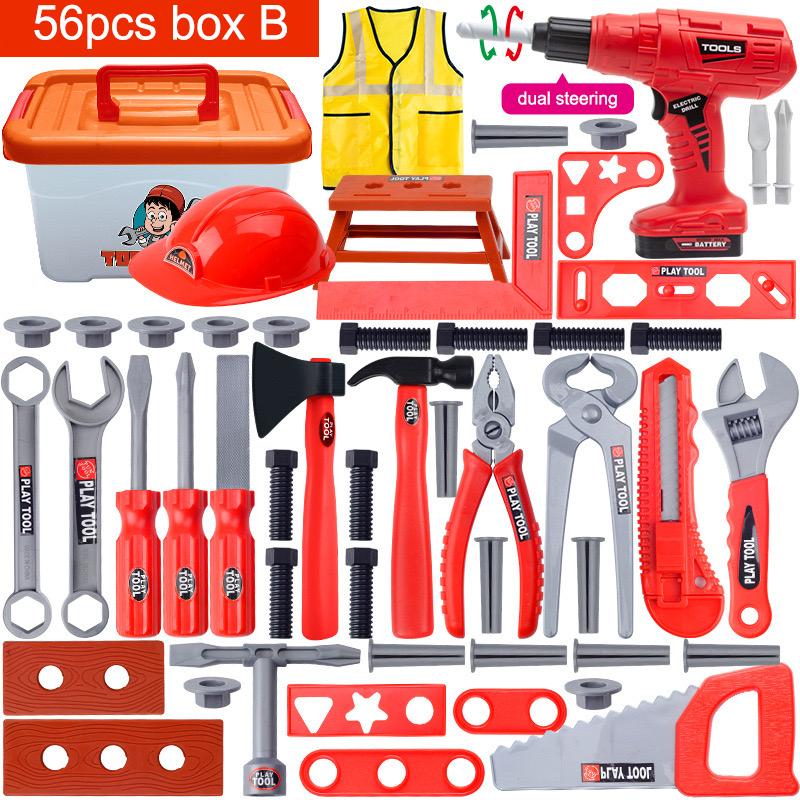

Детский набор инструментов с электрической игрушечной дрелью, детская силовая строительная игрушка, игрушечный набор для ролевых игр, набор инструментов для малышей, мальчиков и девочек