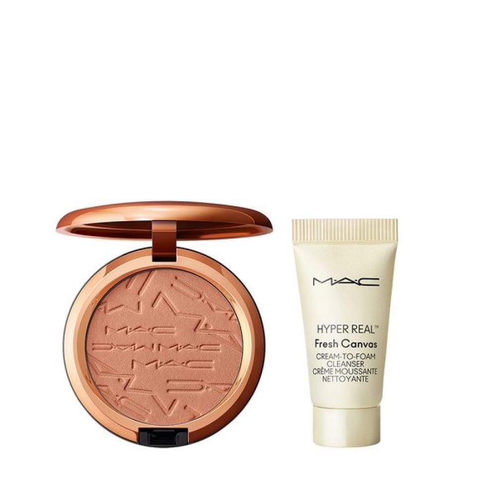 M A C Skinfinish Bronzer sunstruCk  + Hyper reAl CAnvAs foAM 5Ml Gift RADIANT LIGHT ROSE