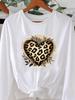 (Asian Size) Trend Leopard Trend O-neck Women T Shirt Tee Lady Printed Female Clothing Casual Fashion Top Long Sleeve  Graphic T-shirts